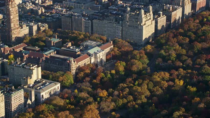 Aerial view of central park and museum of natural history in new york city