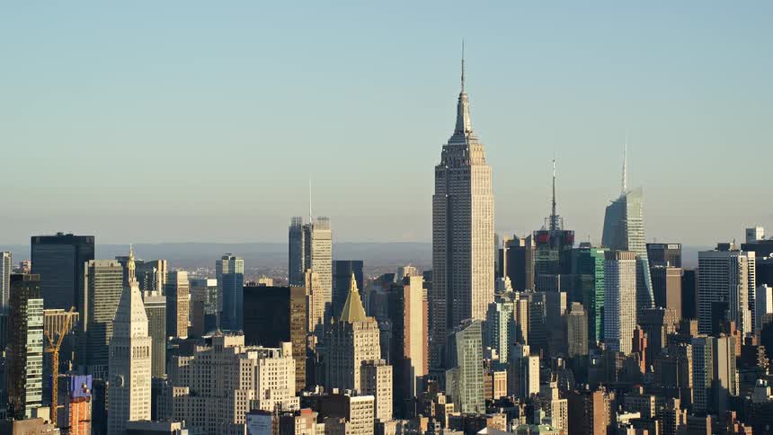 Aerial view of the new york skyline