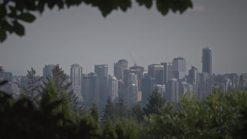 Vancouverseen from a park