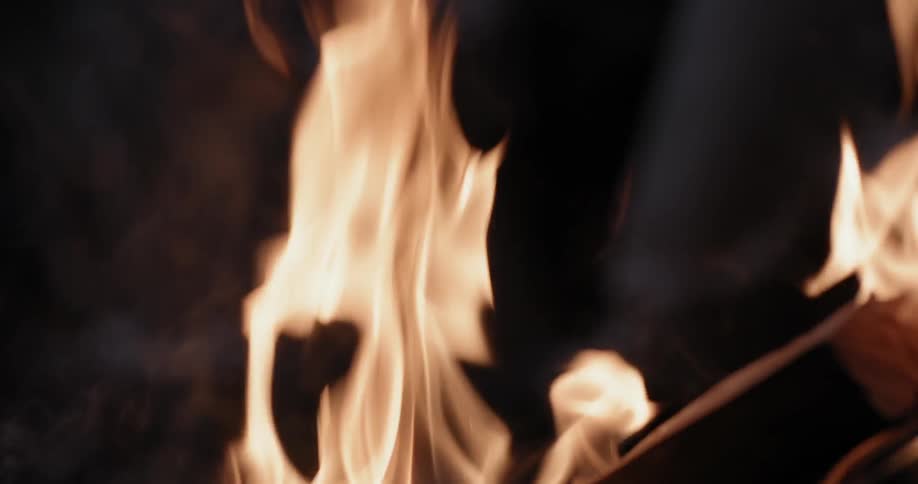 A fire burning