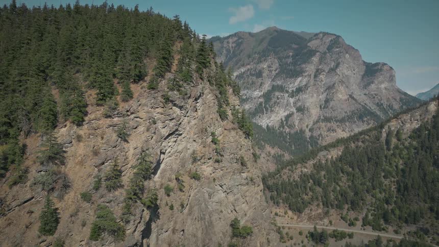 Sloppy mountains covered with plants on a sunny day