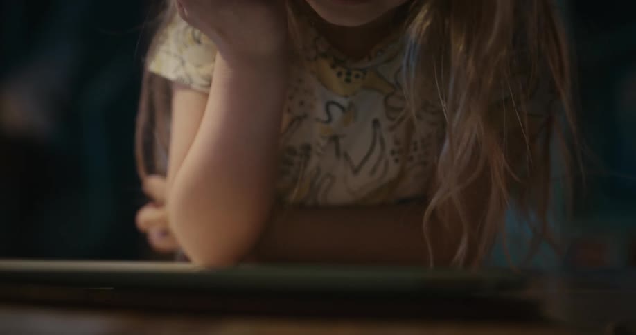 Portrait of a girl using a tablet