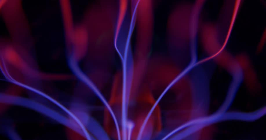 Glowing purple wisps waver and extend in a luminous pink energy
