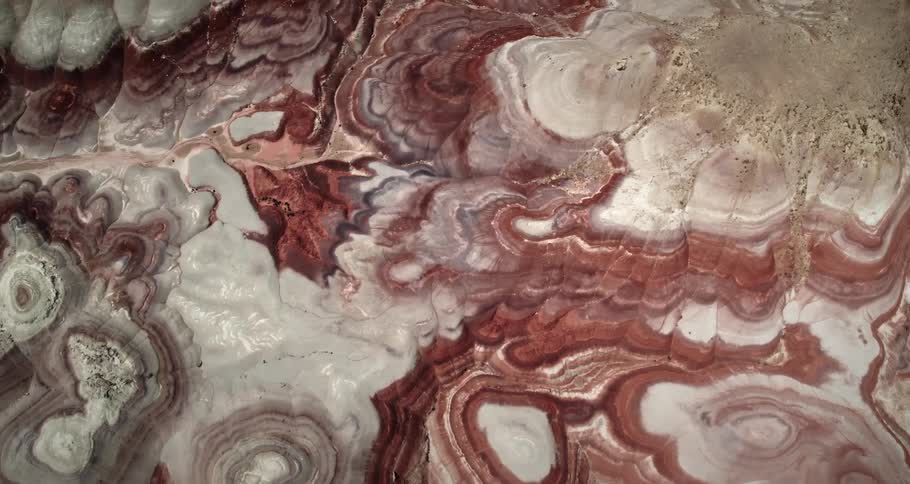 Aerial view of rock formation in the desert