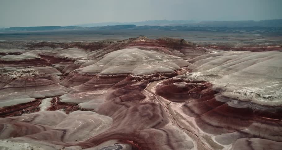 An aerial clip of a desert