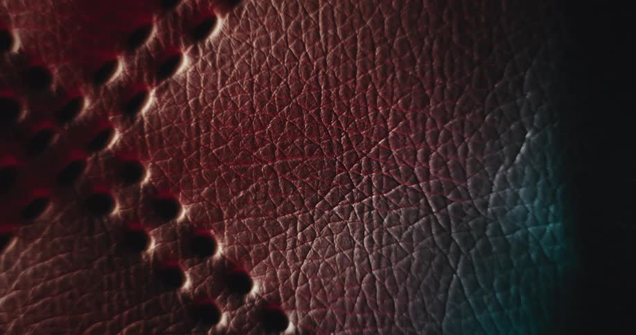 A pattern is on the leather
