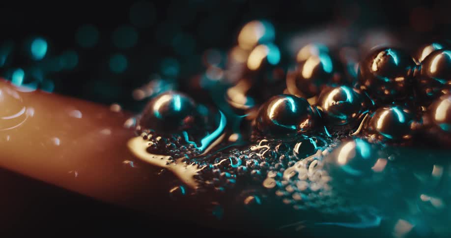 Abstract light and dark orbs bubbles with spherical highlights