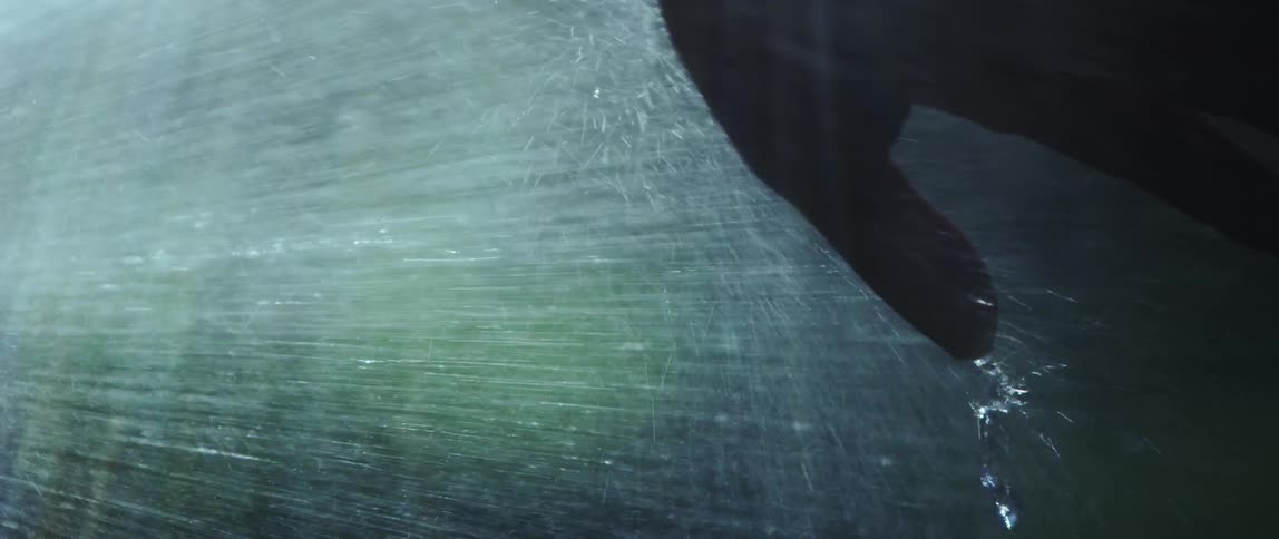 Water splash on a human hand