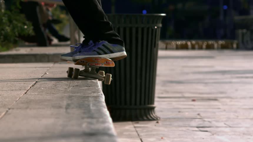 A skater skating on the street
