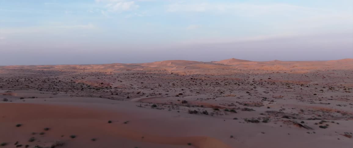 The desert is long and barren