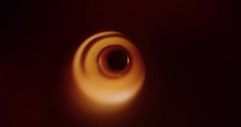 Abstract funnel of a bottle with reflections of lights and shadows