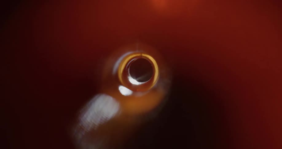 A light passing through a dark circular tube