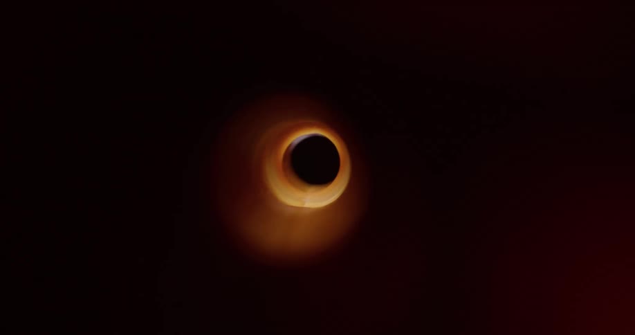 A light that passes through a tunnel that is dark