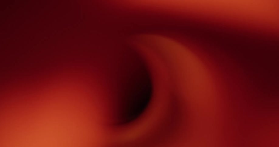 View from inside an abstract funnel with reflections of light and shadow