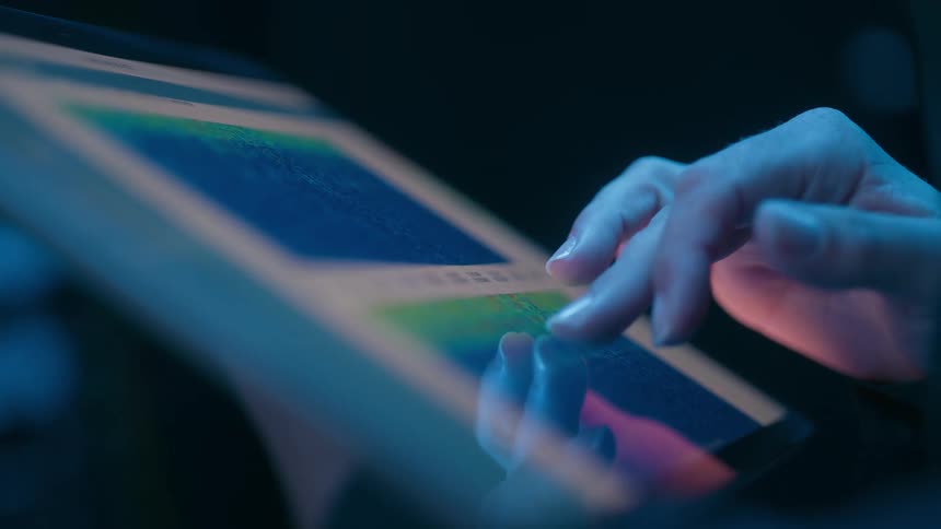 A person is using a tablet