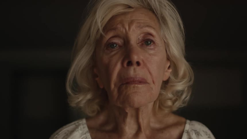 A lady walking in the room while crying