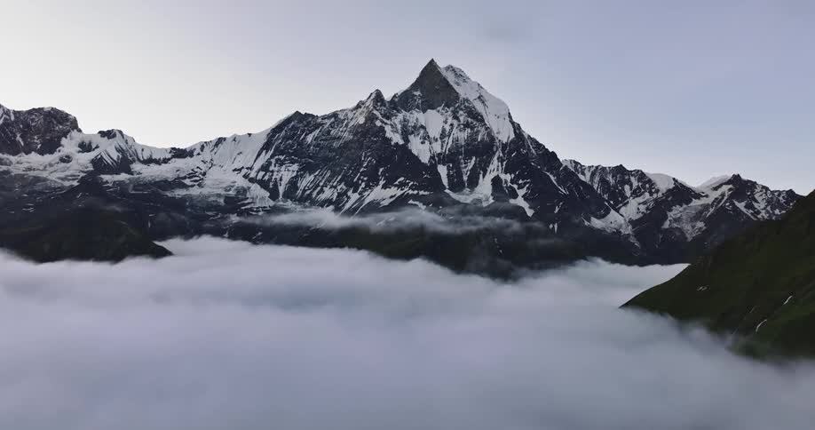 The tip of an ice mountain