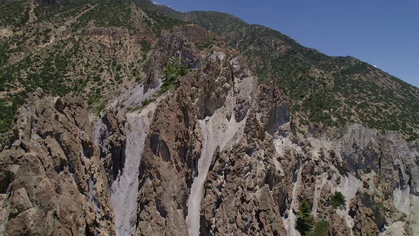 A rocky mountain peak