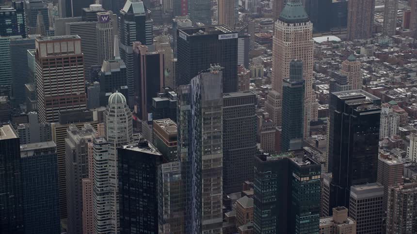 A metropolitan city with huge buildings