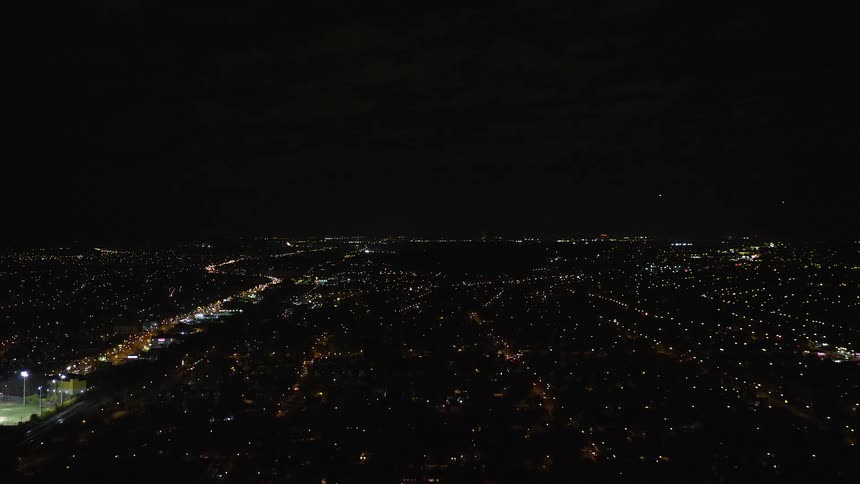 A city at night with nothing to see but light