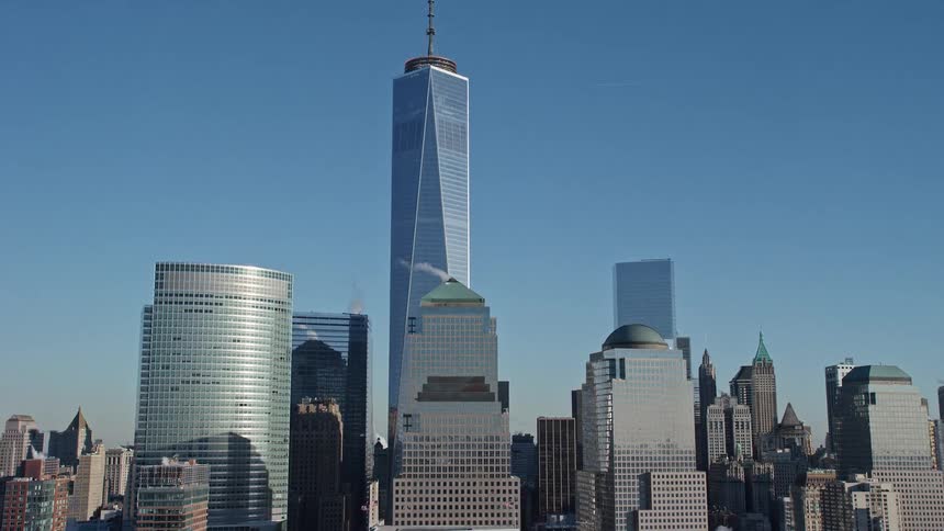 Aerial view of the new york city skyline