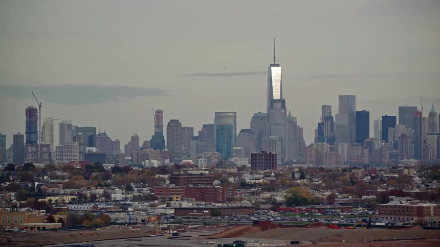 Aerial view of the new york city skyline
