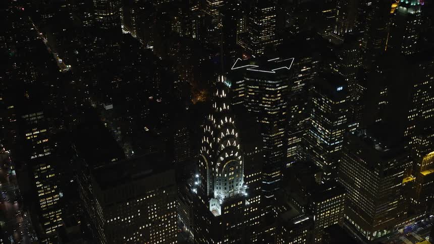 Aerial view of downtown manhattan in new york city
