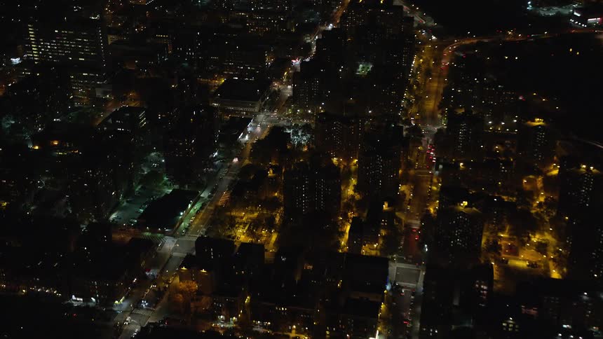 Night view of an illuminated city at night