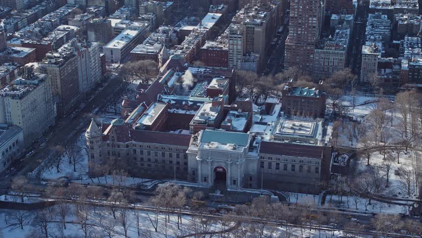 Aerial view of classical buildings in new york city