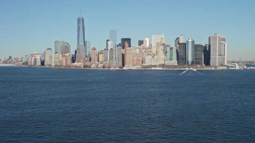 Aerial view of the new york city skyline