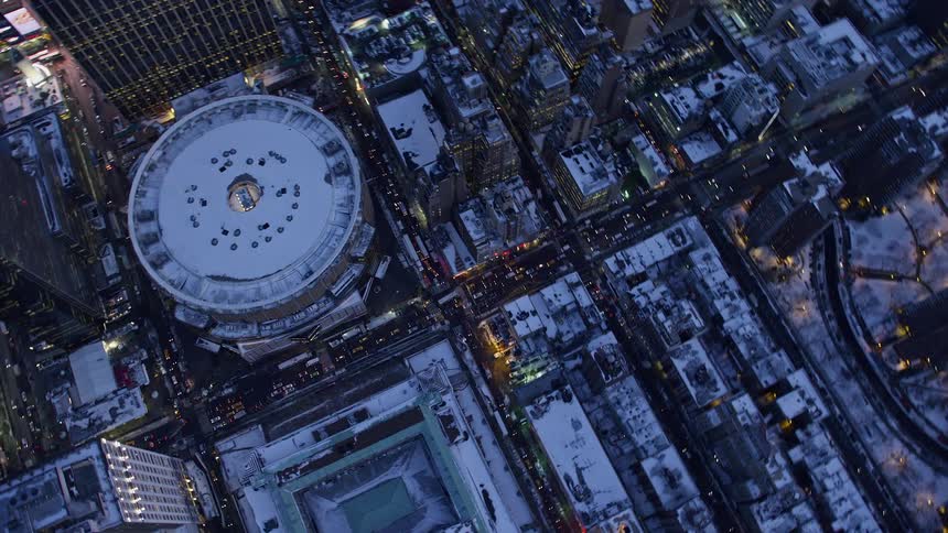 Aerial view of the madison square garden in new york city