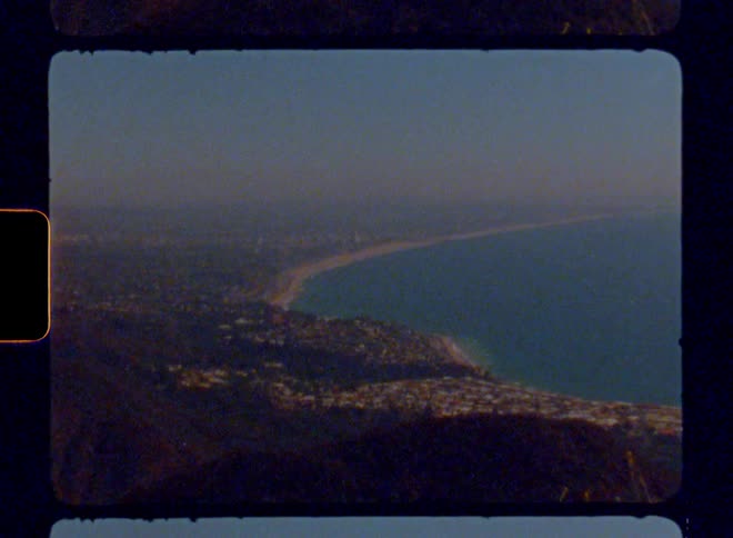 Coastal town on the beach caught on film