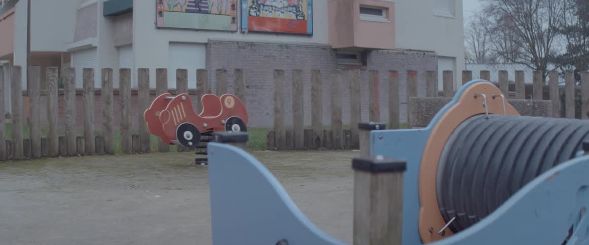 A playground with fun swinging toys for kids