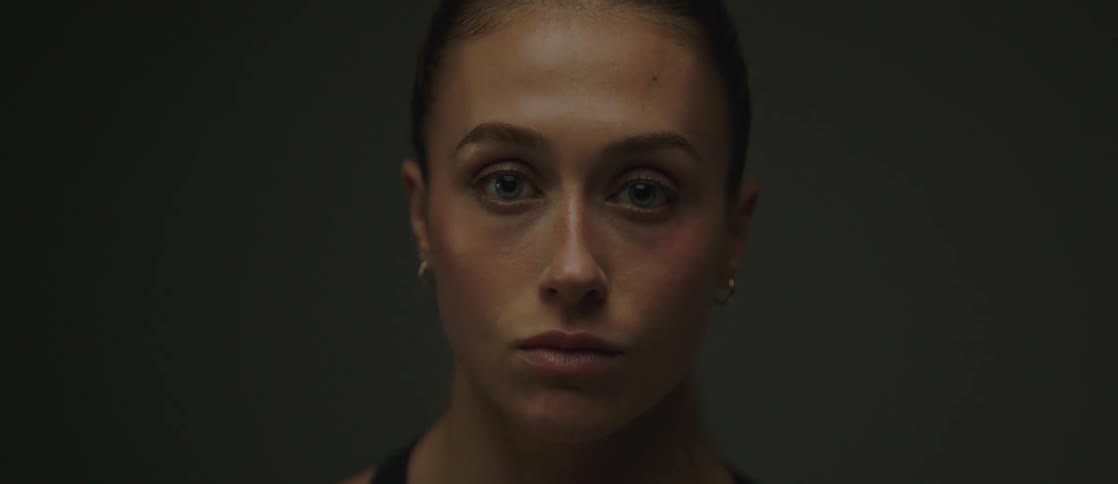 Portrait of a woman with lightcolored eyes
