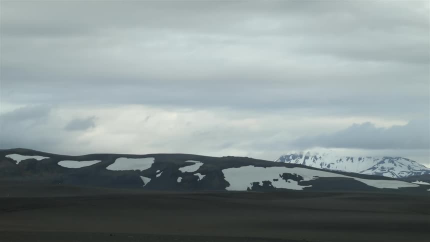 View of a mountainous landscape on a cloudy day