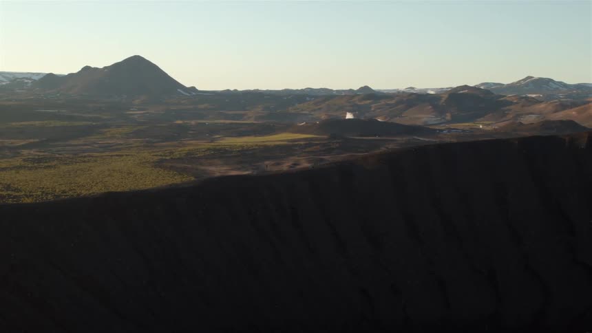 View of a grassy hilly landscape