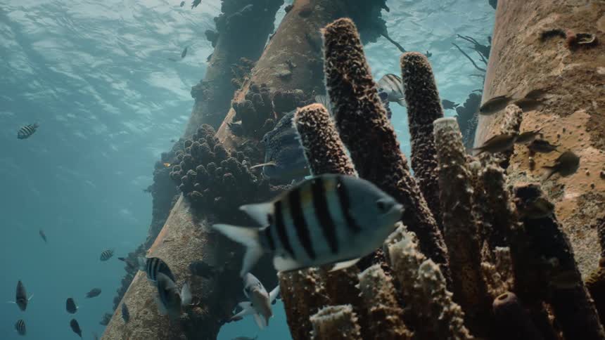 Fish swimming underwater during the day