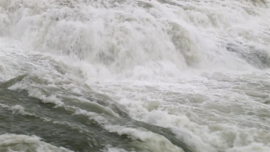 The water in the rapids are rough