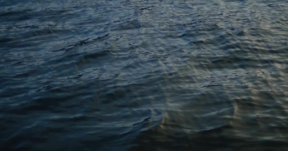 A closeup view of a body of water