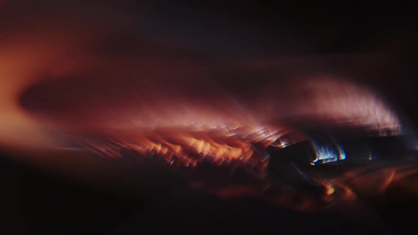 Extreme closeup of abstract light effects and reflections