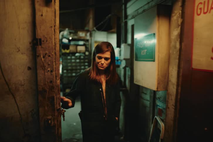 A worker walks through the workplace