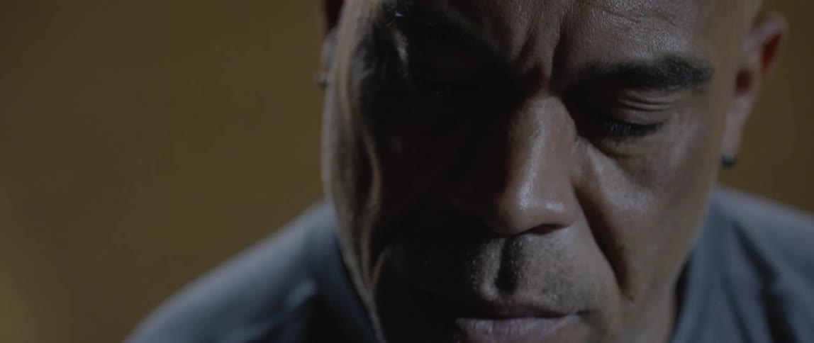 Portrait of a man with closed eyes focused