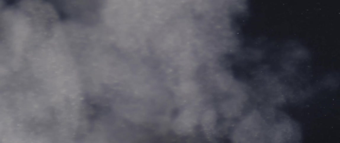 Abstract white powder smoke in motion on a black background