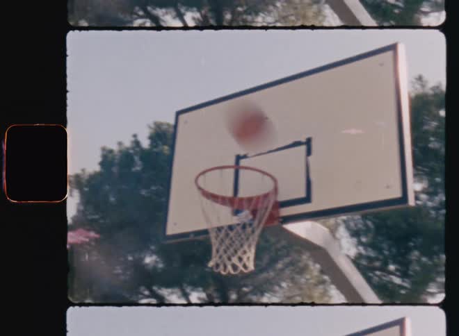 Ball hitting the corner of the basketball hoop and coming out