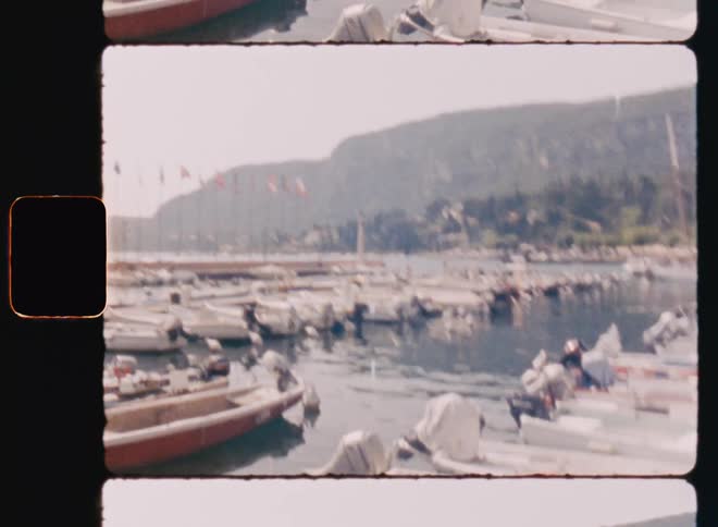 Docked boats on a sunny day