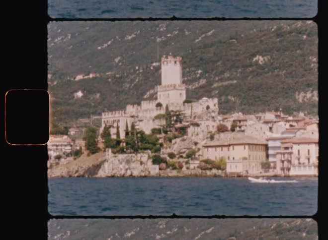 A castle on the shore of the beach during the hot day