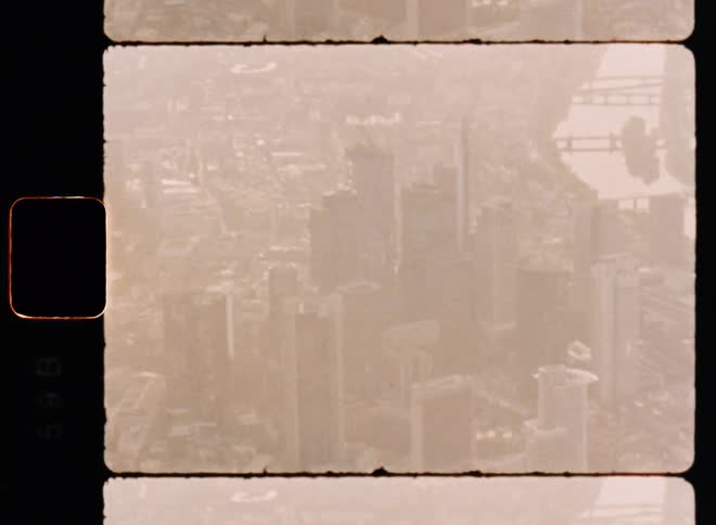 Skyline of a city with towers and skyscrapers during the day