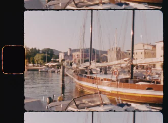 Docked boats on a sunny day
