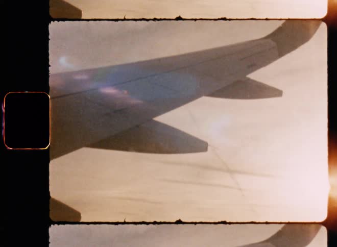 A plane is flying high in the sky