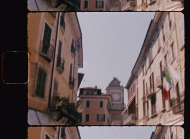 Streets of an european city caught on vintage film